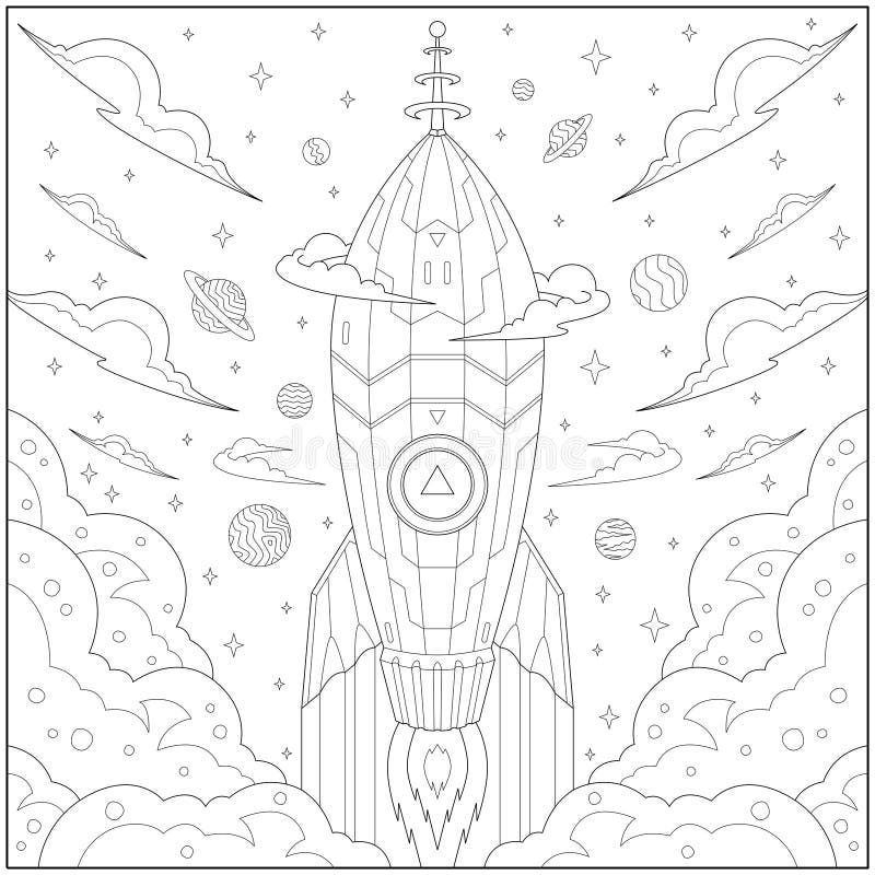 Space coloring stock illustrations â space coloring stock illustrations vectors clipart