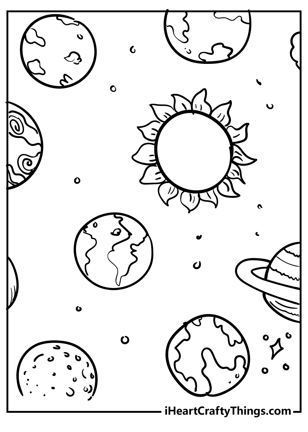 Outer space coloring pages free printables