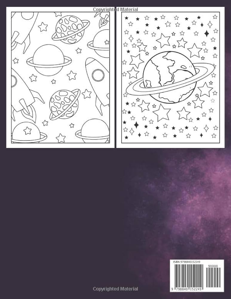 Galaxy coloring book for kids awesome space