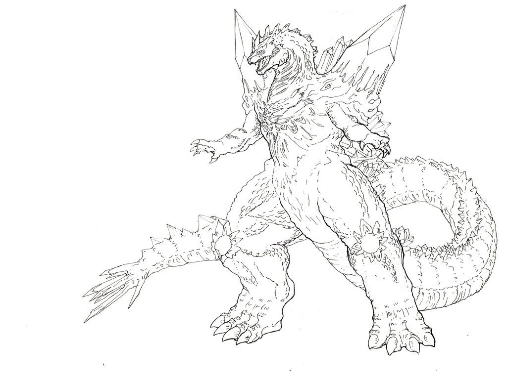 Space godzilla by tgping on deviantart pãginas para colorear dibujos de godzilla dibujos