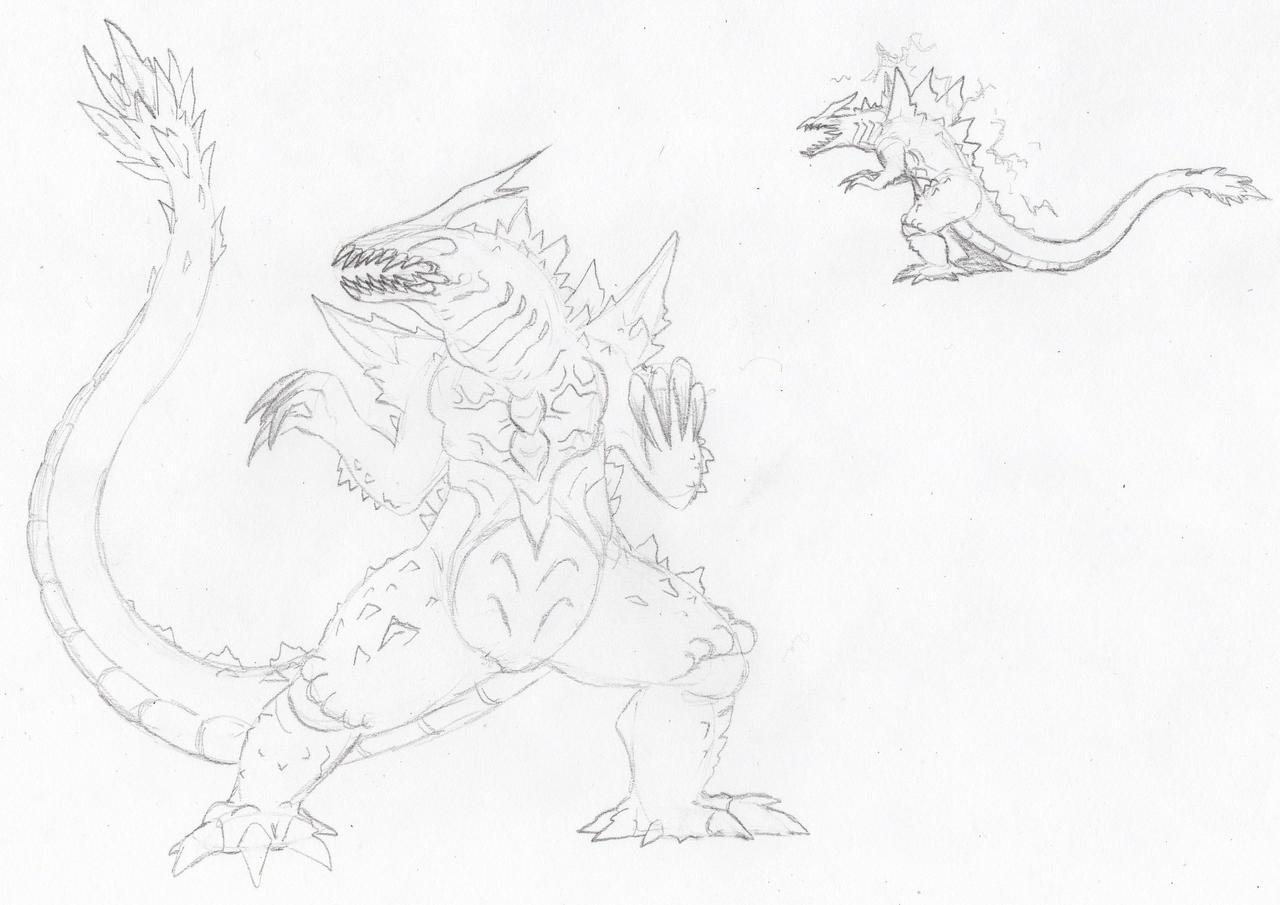 Space godzilla redesign by dinohunter on