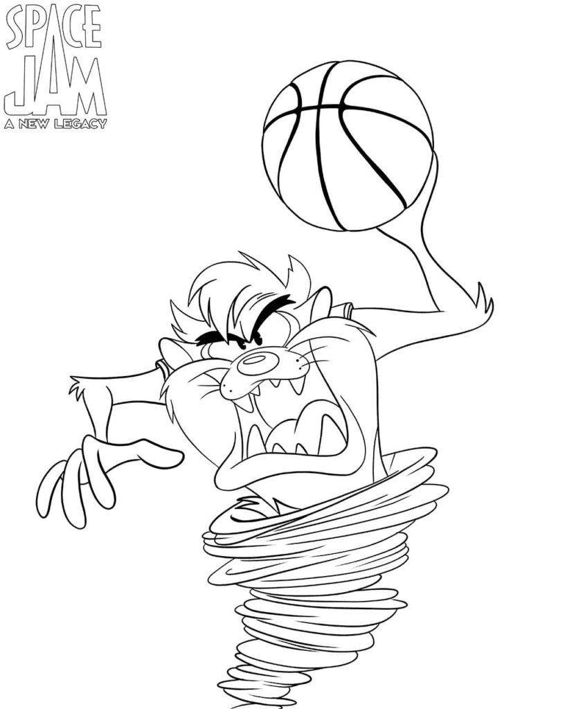 Space jam a new legacy coloring pages wonder day â coloring pages for children and adults