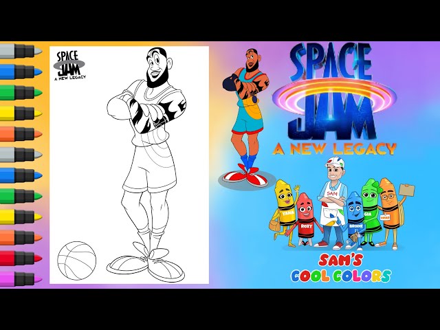 Coloring lebron jaes space ja a new legacy space ja coloring book pages arkers