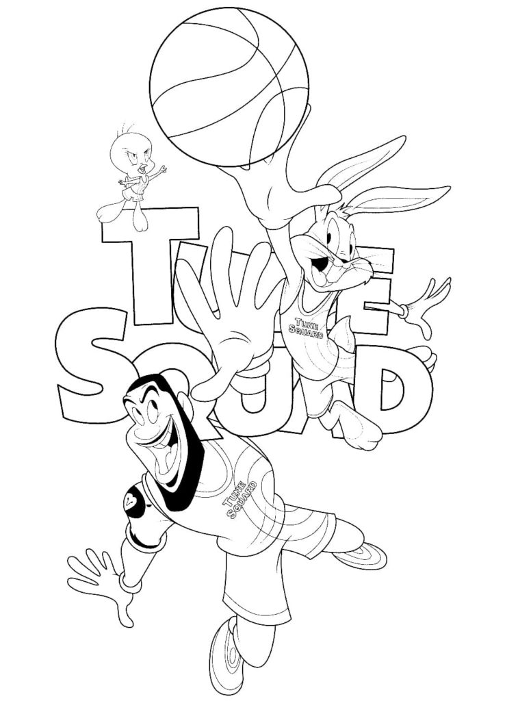 Space jam a new legacy coloring pages wonder day â coloring pages for children and adults