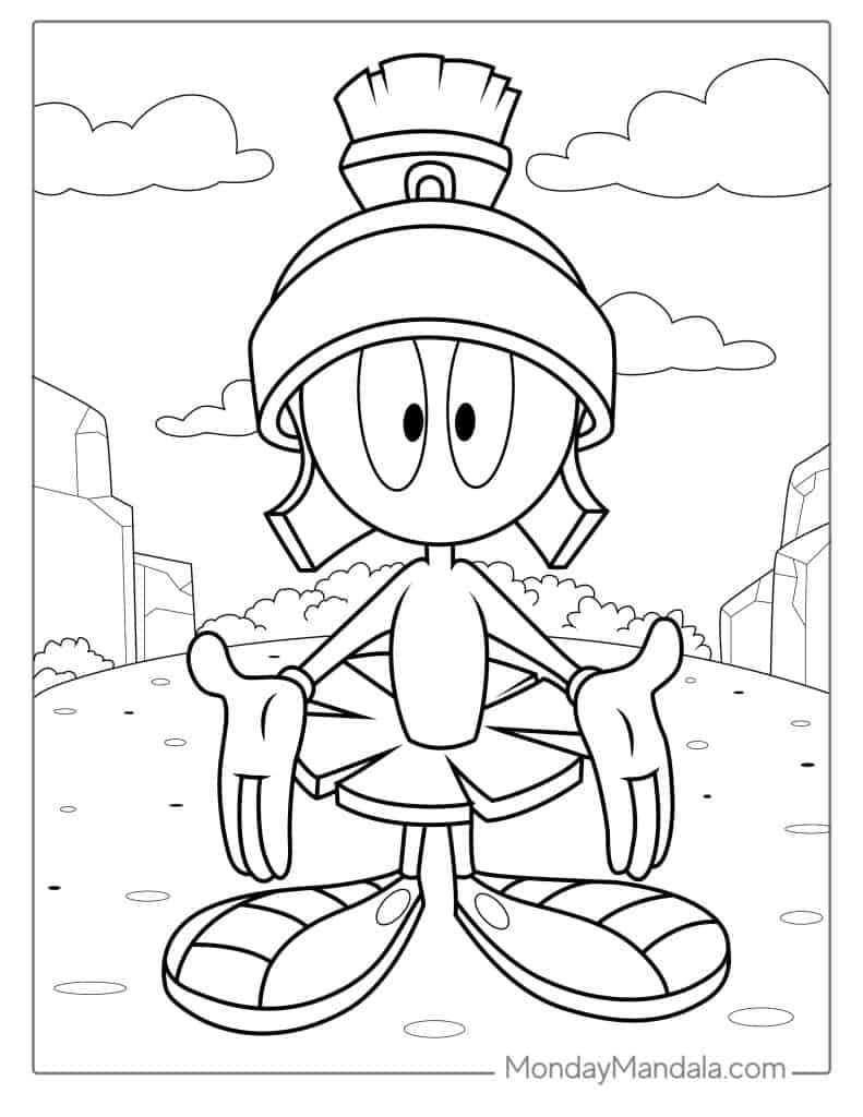 Looney tunes coloring pages free pdf printables