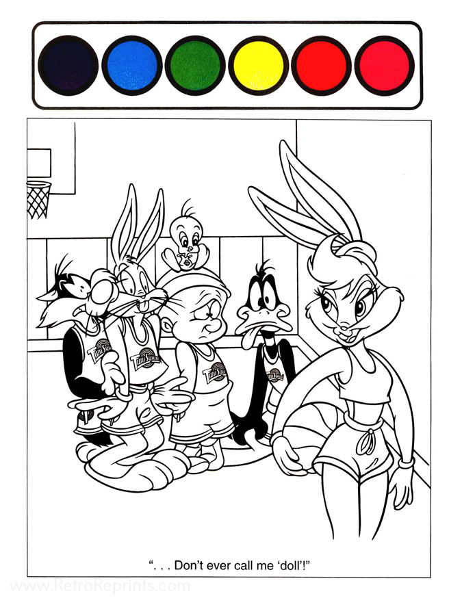 Space jam coloring pages coloring books at retro reprints