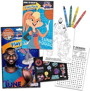 Space jam activity and coloring book set for kids space jam a new legacy party favors supplies bundle for boys and girls with games puzzles stickers tattoos and more