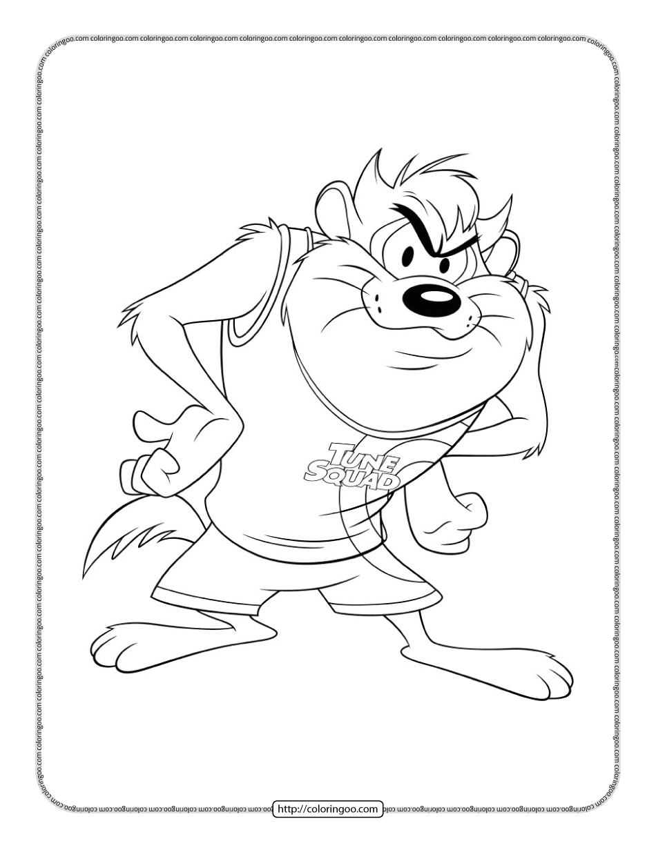 Printable space jam coloring pages updated