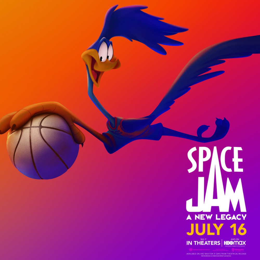 Free printable space jam coloring page