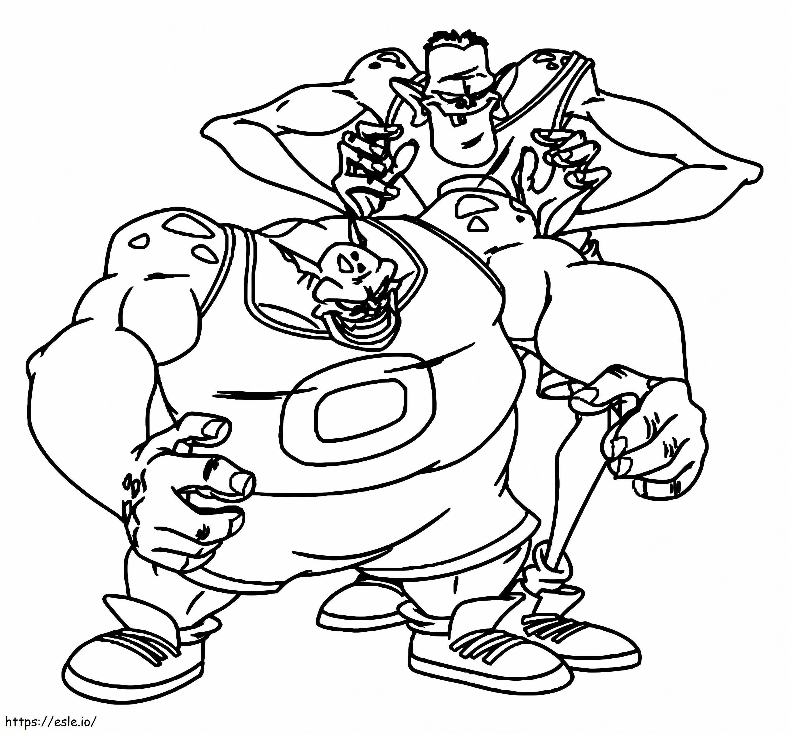 Monsters in space jam coloring page