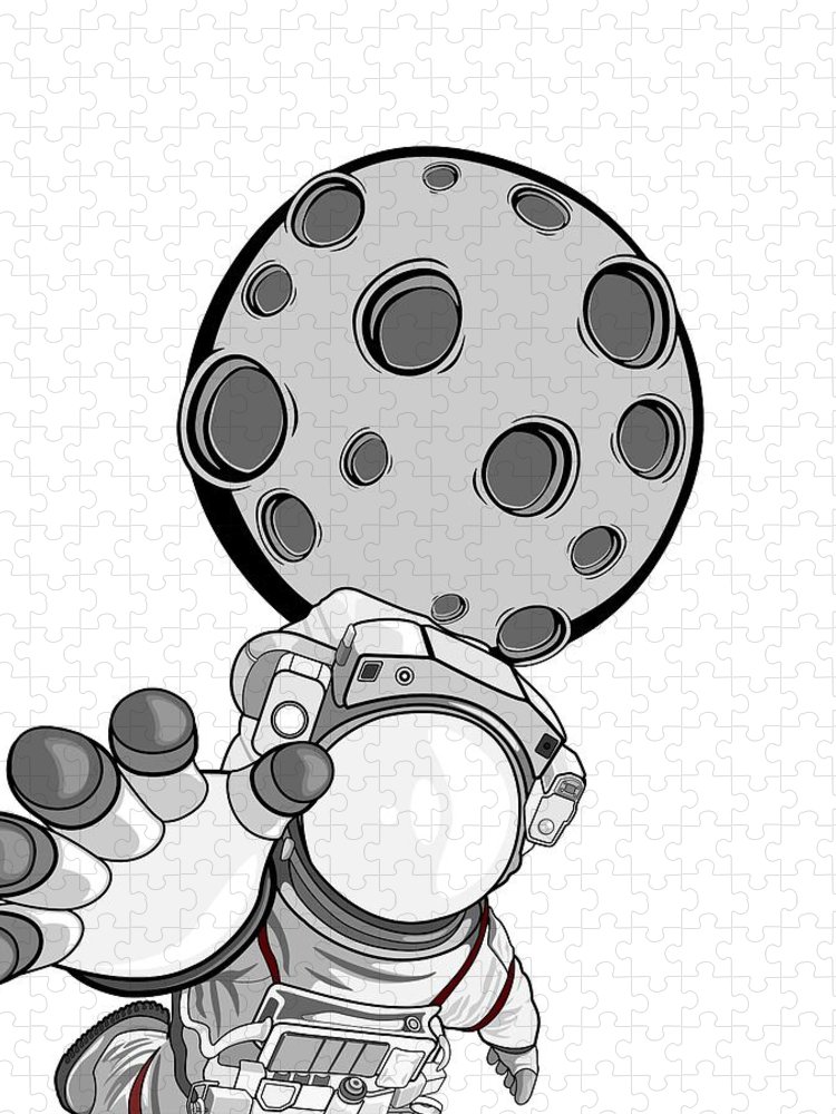 Astronaut falling off the moon