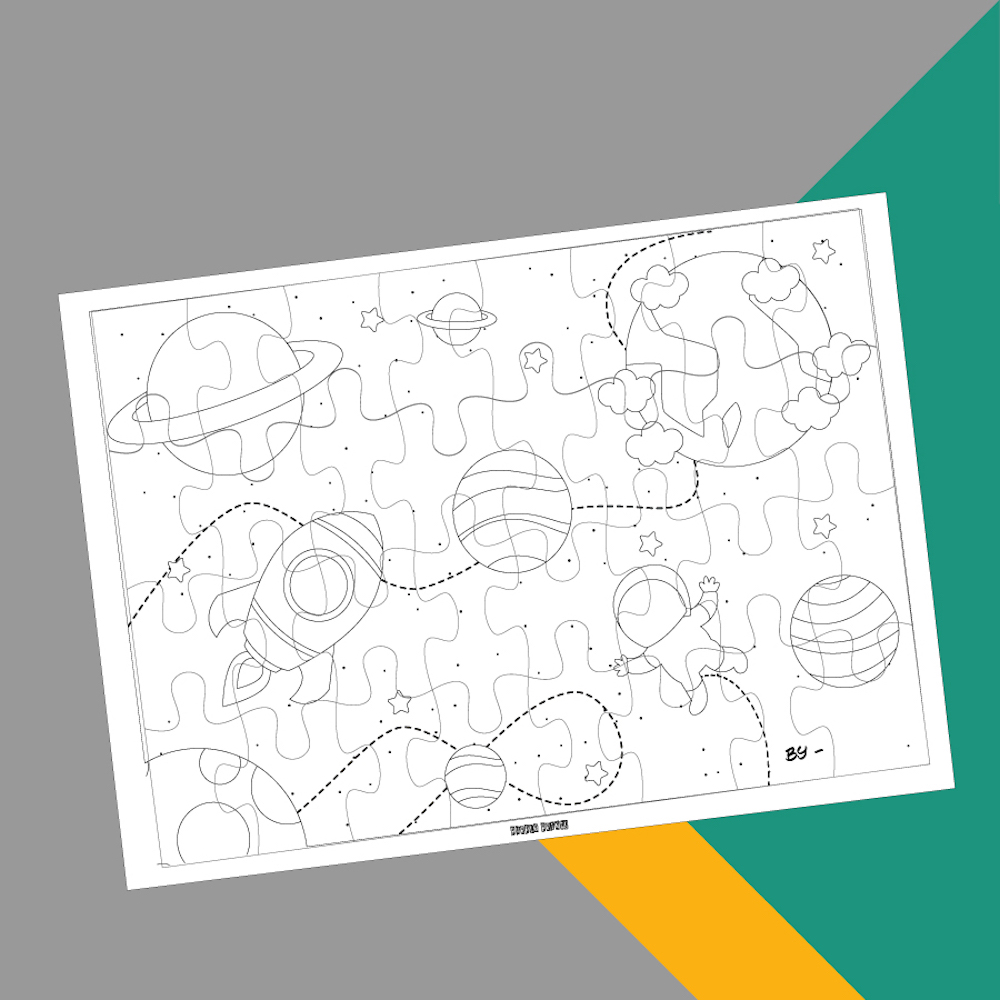Diy make and colour puzzle