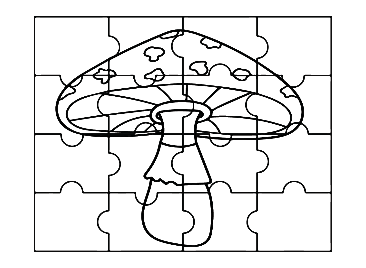 Jigsaw puzzle coloring pages