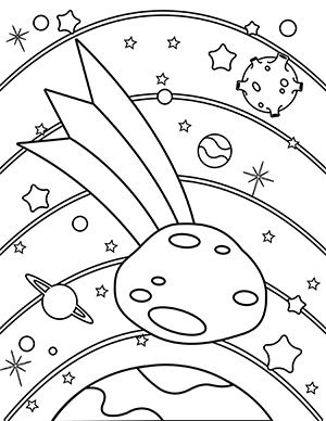 Free printable space coloring pages
