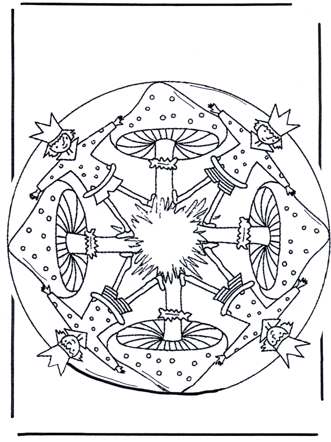 Coloring page mandala