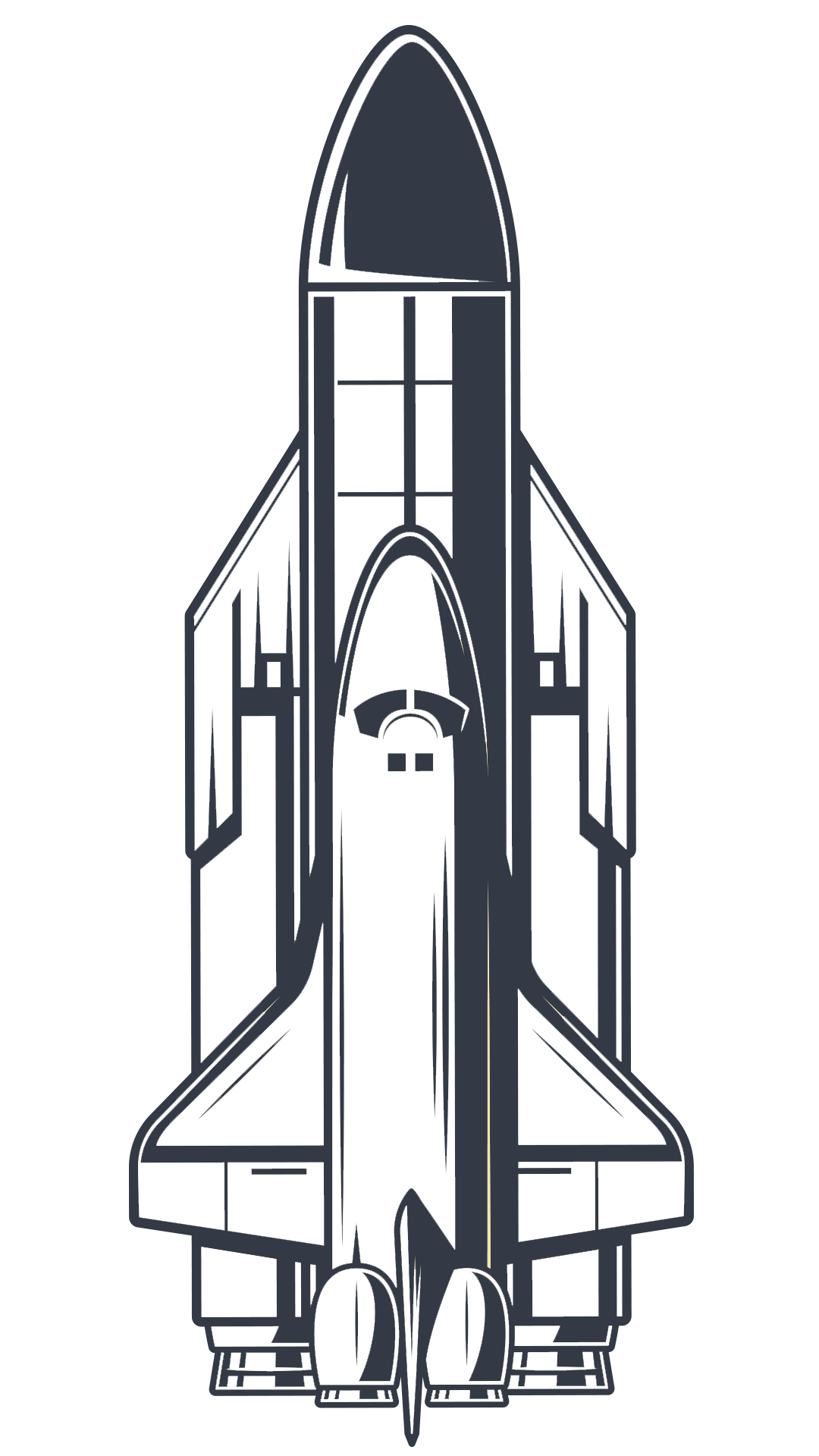 Space shuttle coloring sheet â kids learning tube