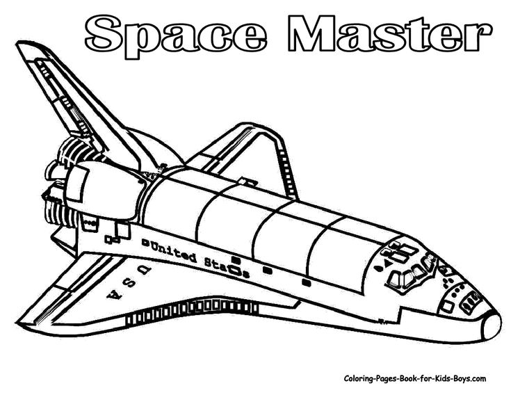 Space coloring pages