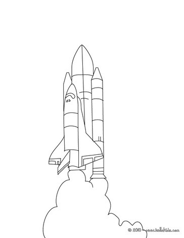 Space shuttle coloring pages