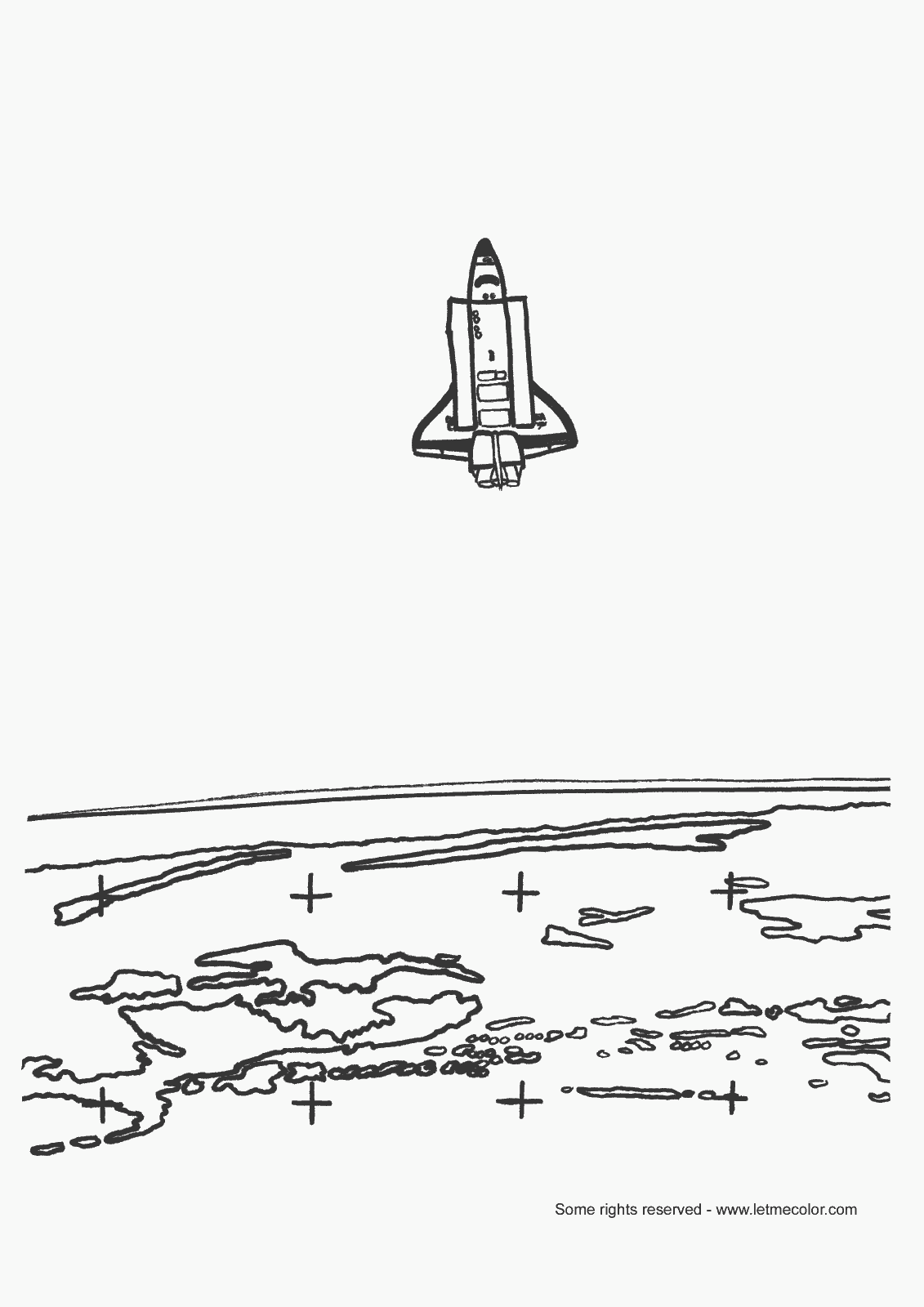 Coloring space shuttle