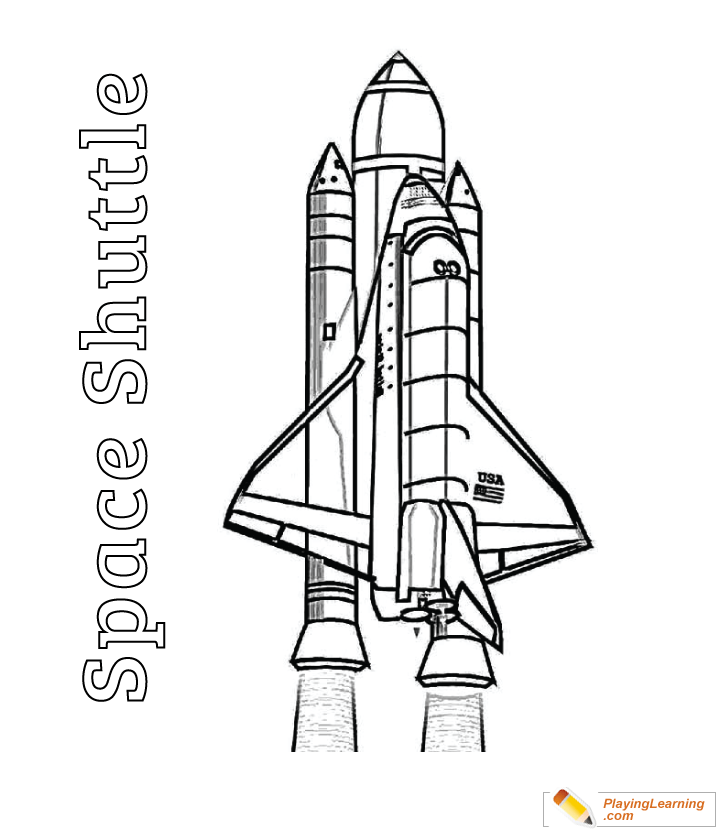 Space shuttle coloring page free space shuttle coloring page