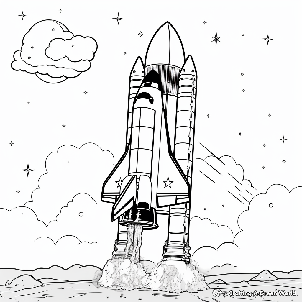 Rocket coloring pages