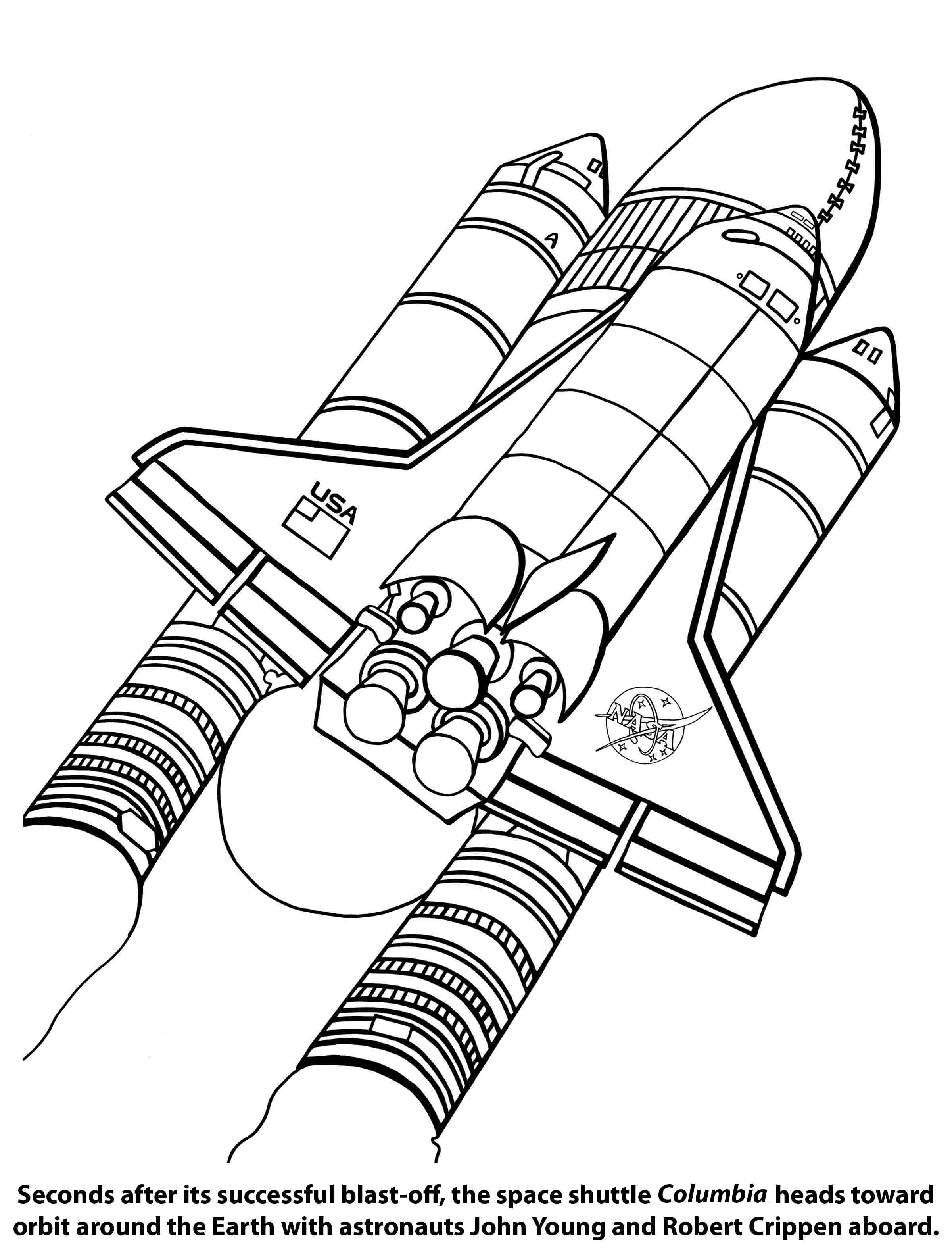Space coloring pages for kids â