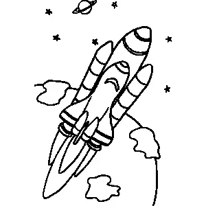 Space shuttle coloring sheet