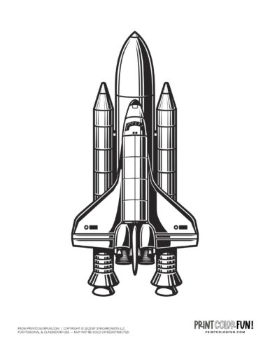Space shuttle coloring pages clipart at