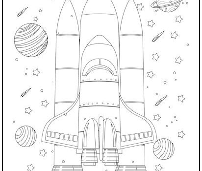 Tag space shuttle coloring page print it free