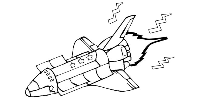Colouring page space shuttle daily telegraph