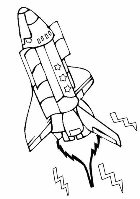 Free rocket coloring page