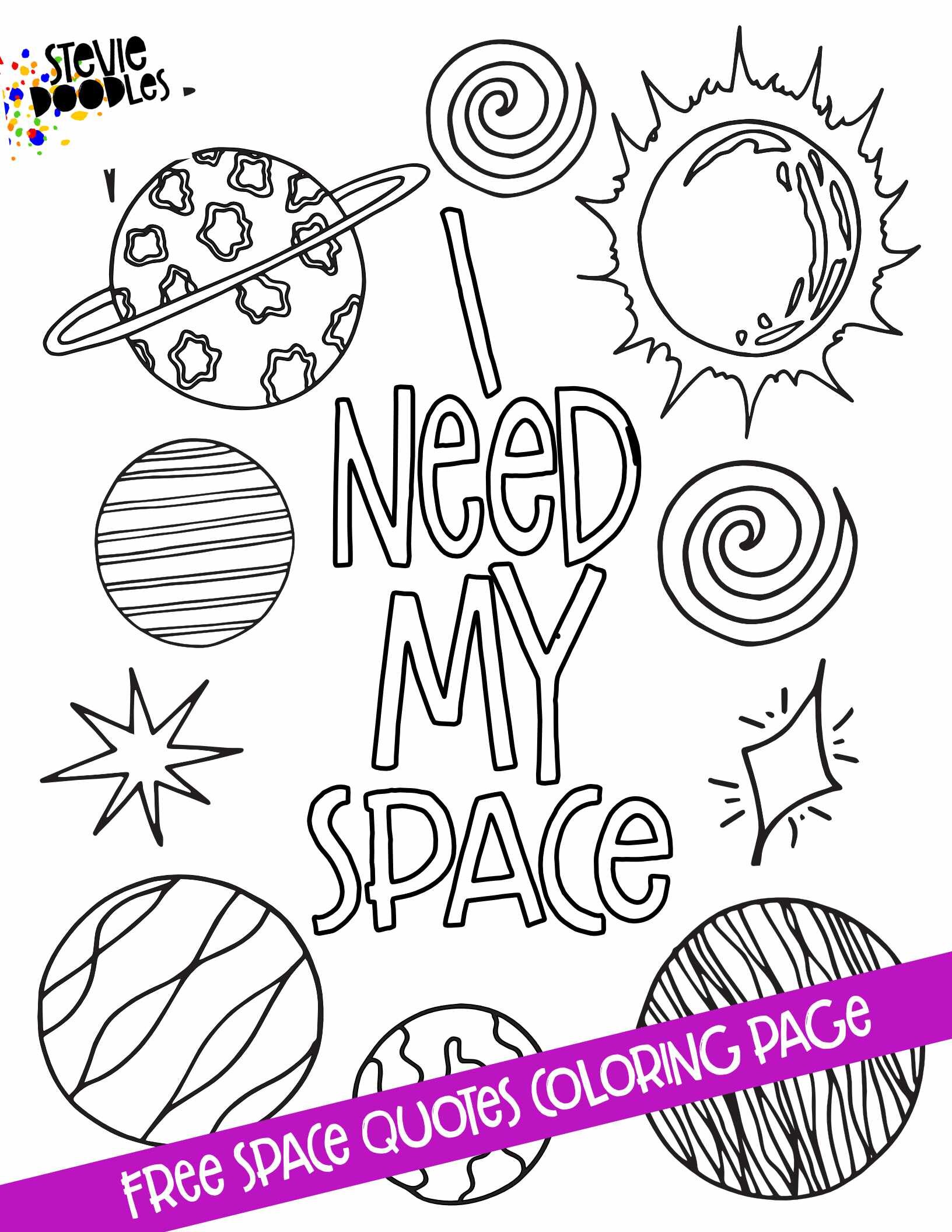 Coloring pages about space
