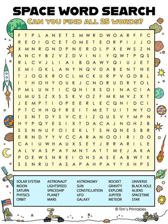 Space word search