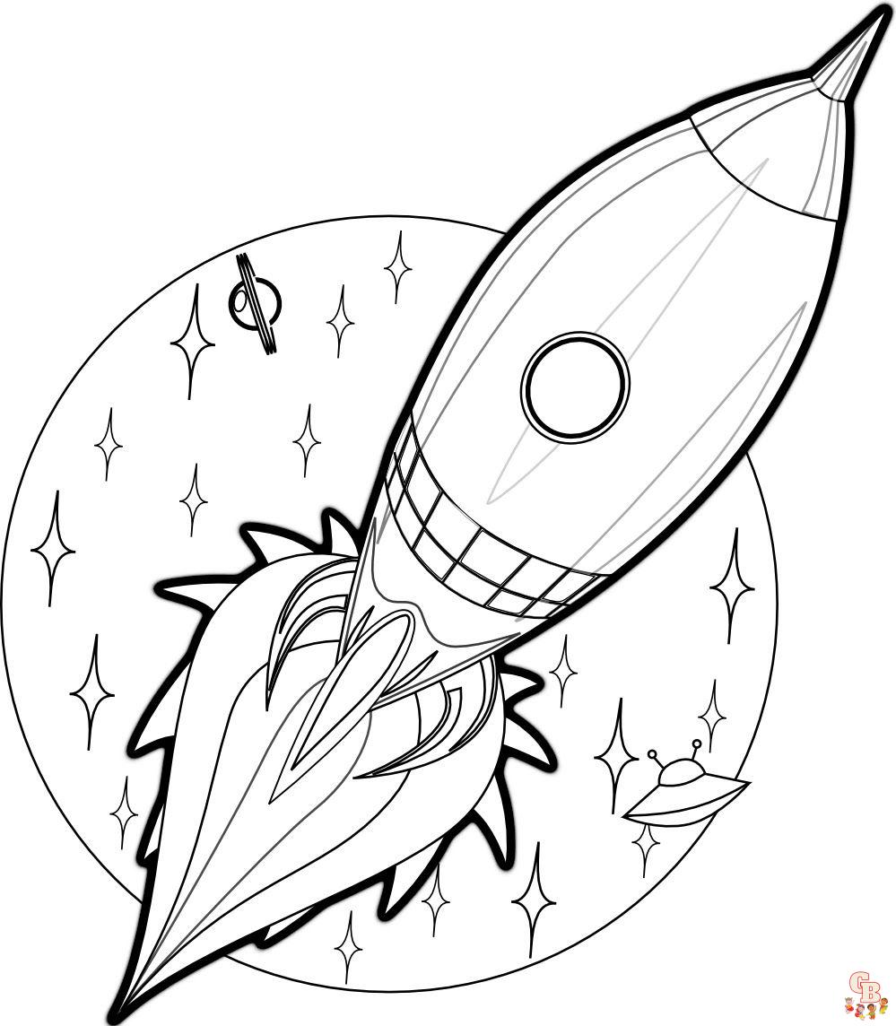 Spaceship coloring pages blast off with