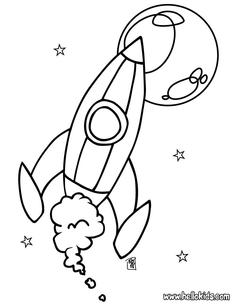 Spaceship coloring pages