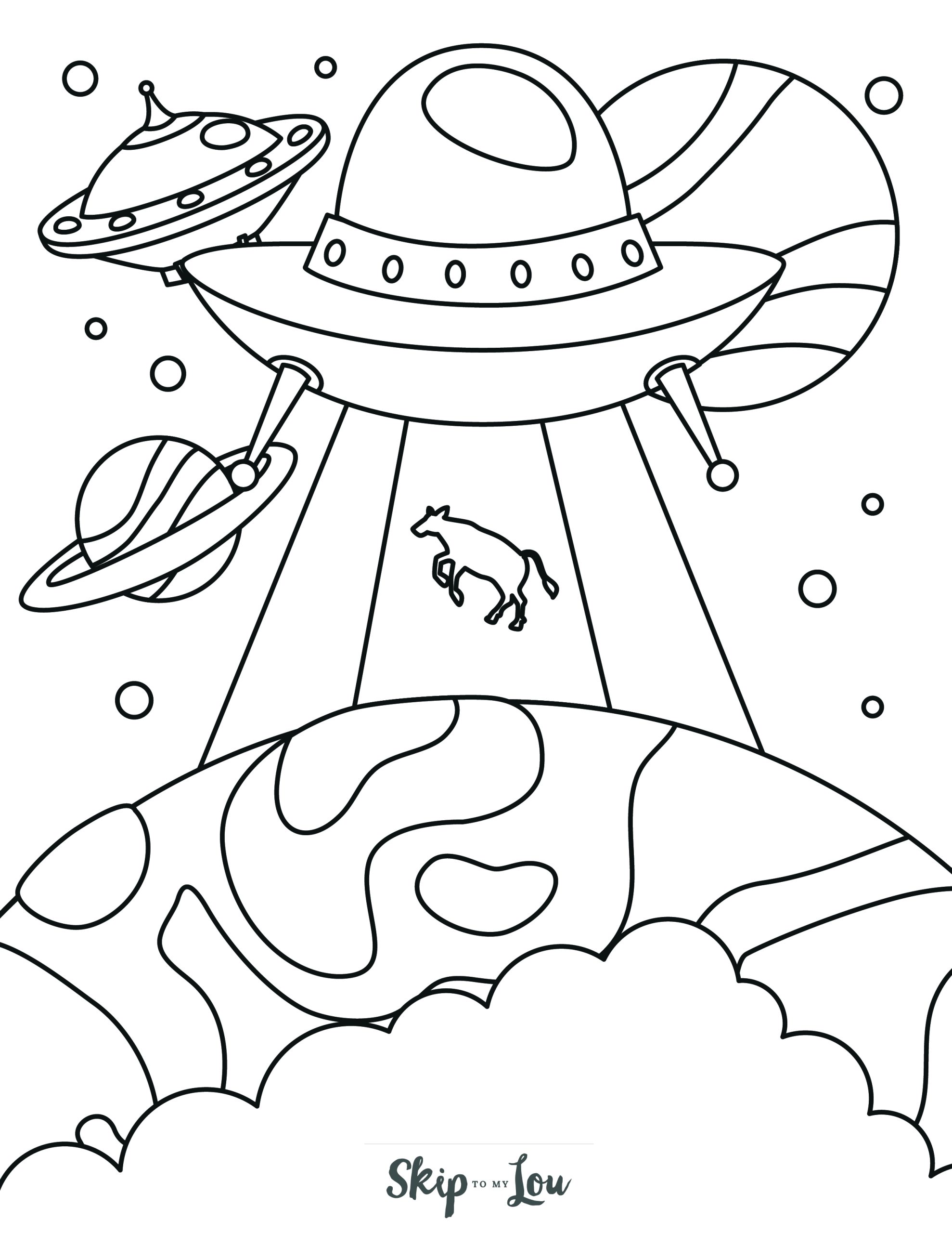 Space coloring pages