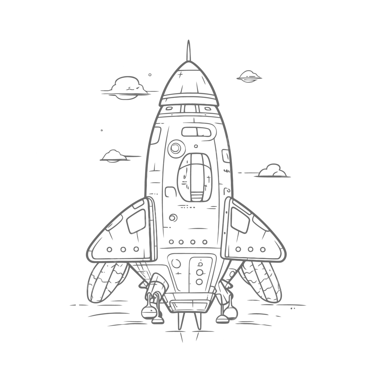 Spaceship coloring pages outline sketch drawing vector spaceship drawing wing drawing space drawing png and vector with transparent background for free download