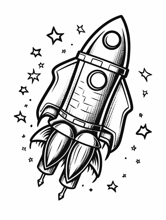 Spaceship coloring pages hue therapy