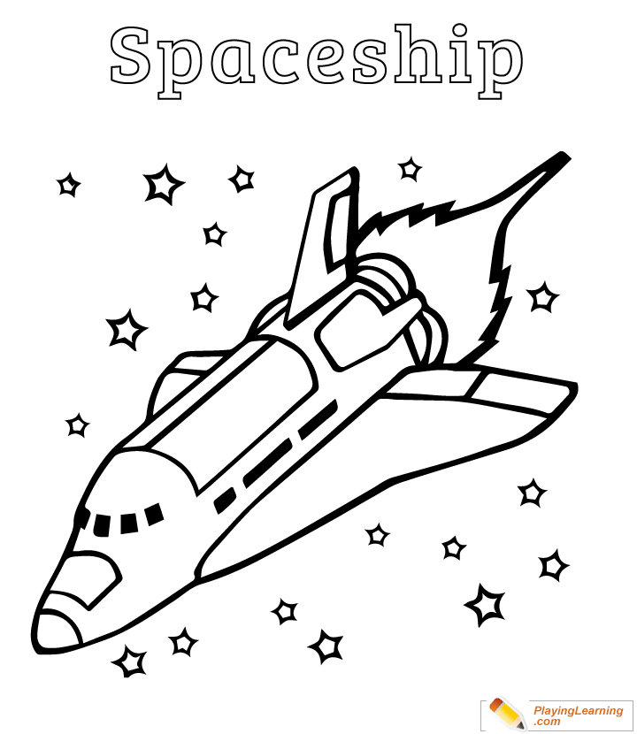 Spaceship coloring page free spaceship coloring page