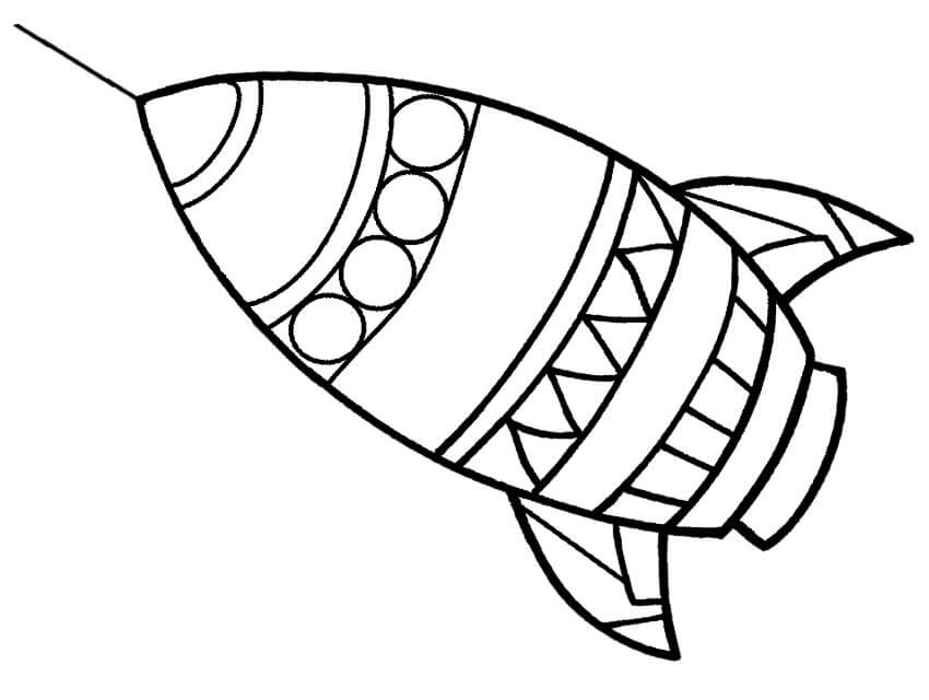 Rocket ship coloring page