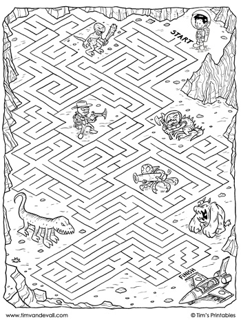 Space maze â isometric â tims printables