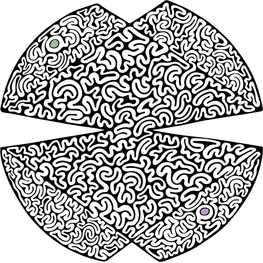 Spaceship maze paper print â