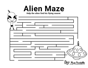 Free printable space mazes