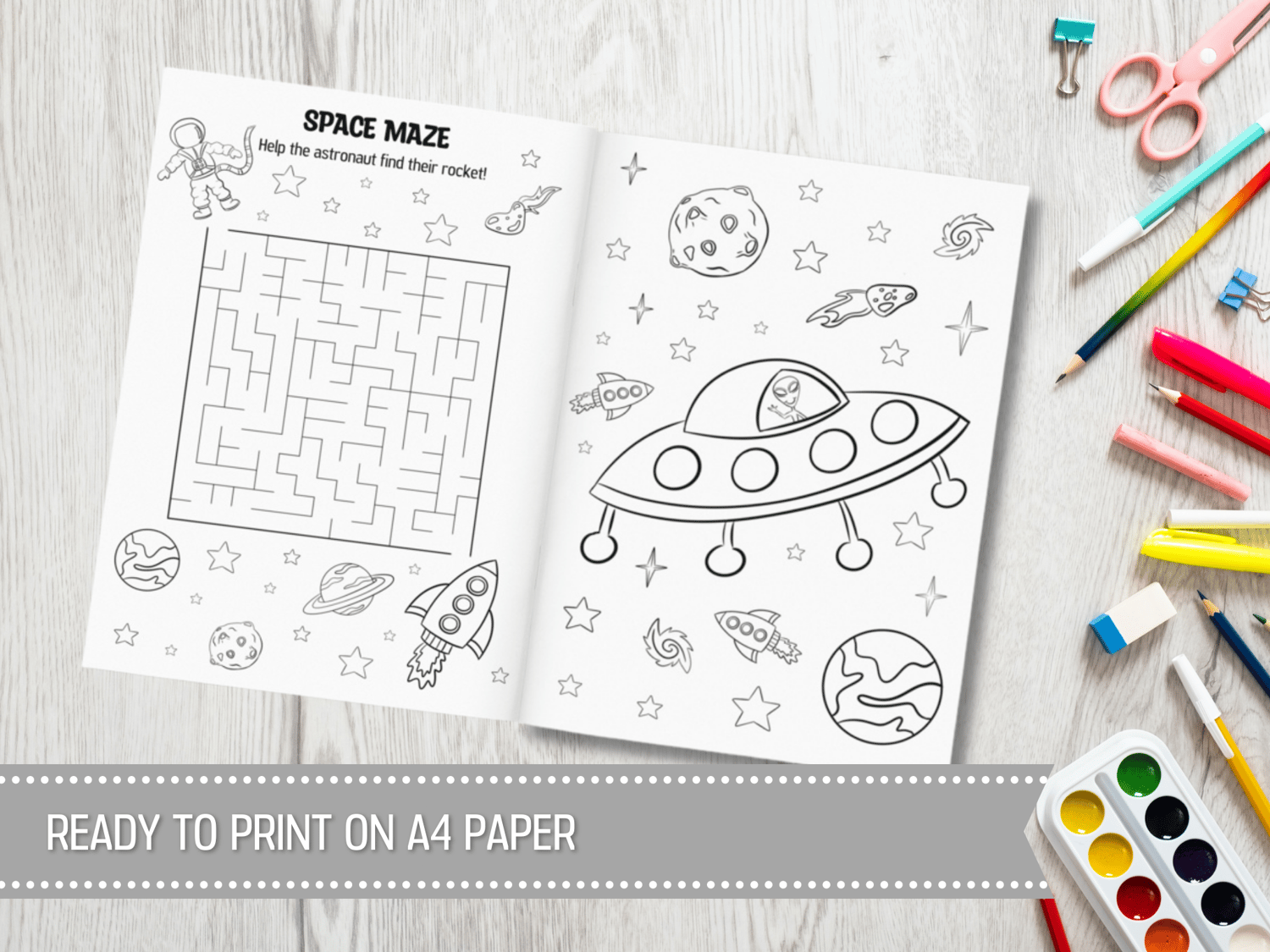 Printable space activity book