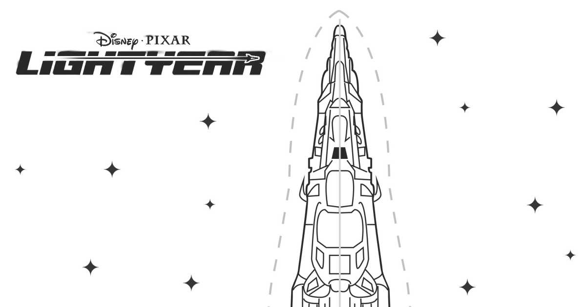 Free printable lightyear spaceship craft