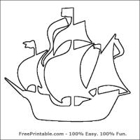 Pirate ship stencil