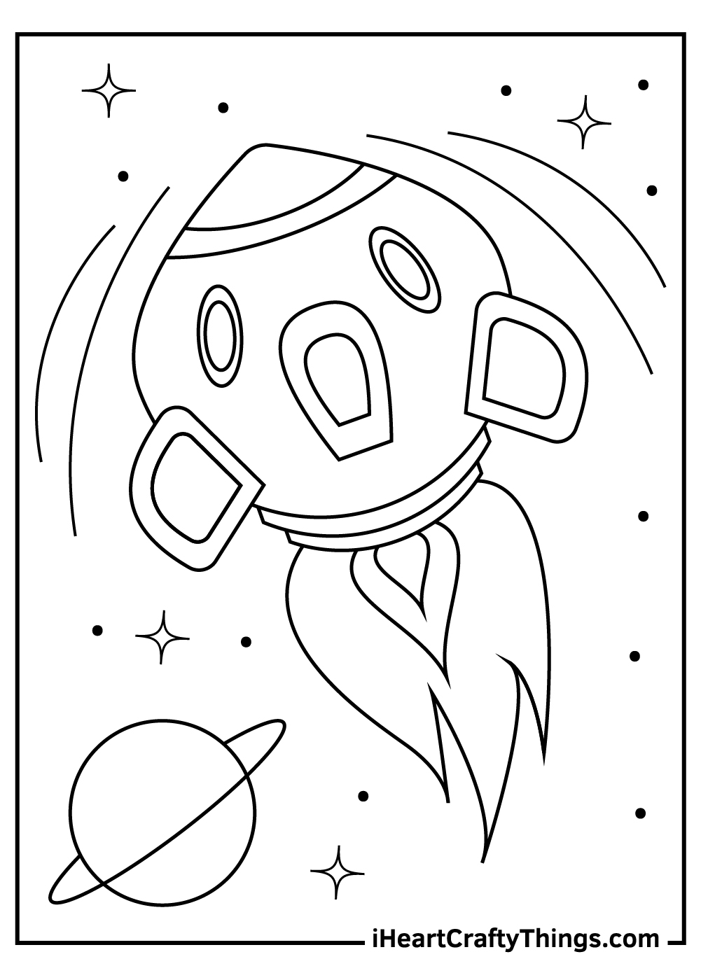 Spaceship coloring pages free printables