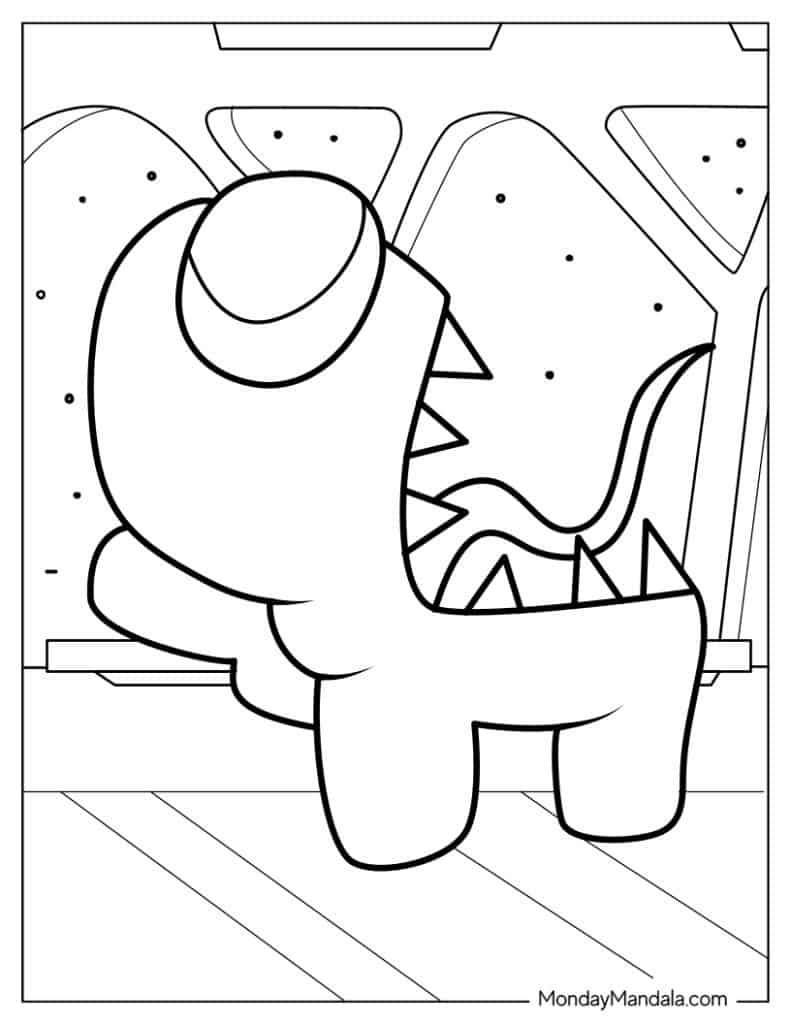 Among us coloring pages free pdf printables