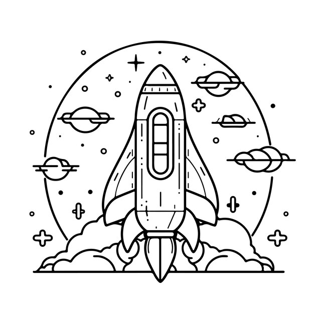Page rocket coloring pages pdf images