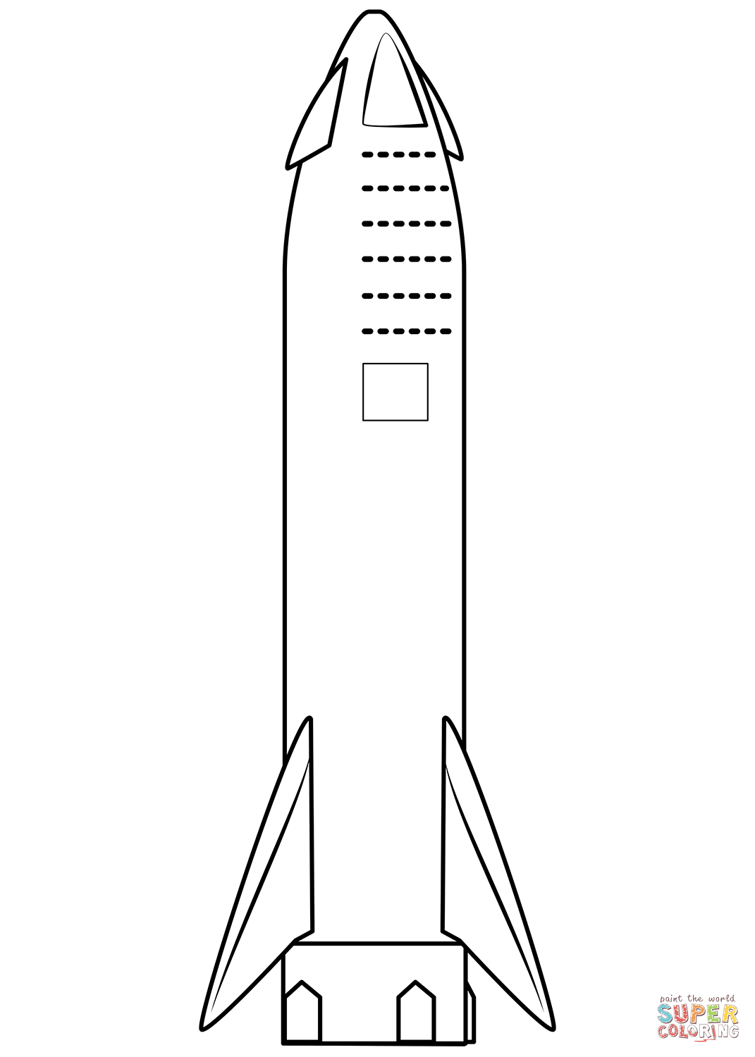 Spacex starship coloring page free printable coloring pages